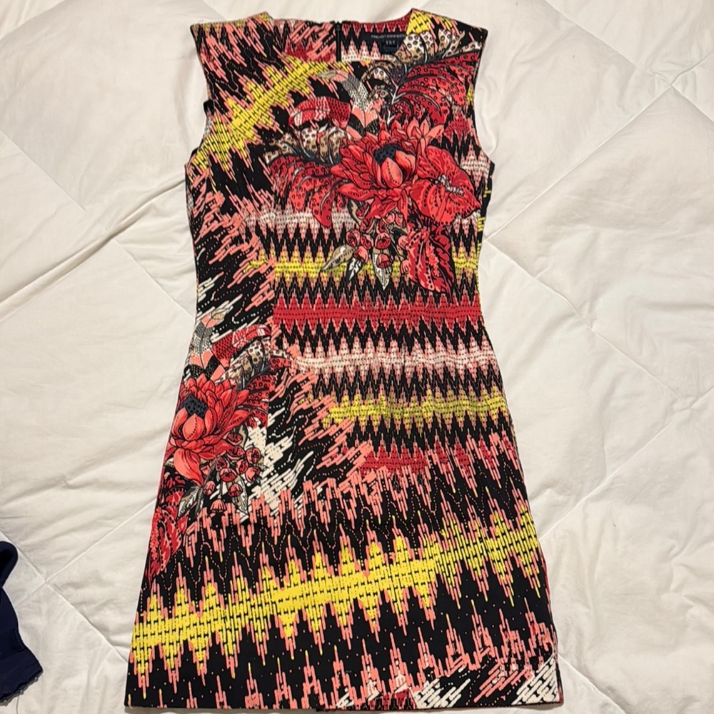 French Connection Floral Zigzag Pattern Dress - image 2